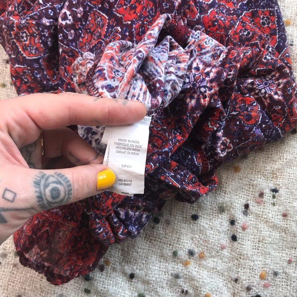 Lucky Brand Paisley Peasant Blouse - Picture 9 of 13